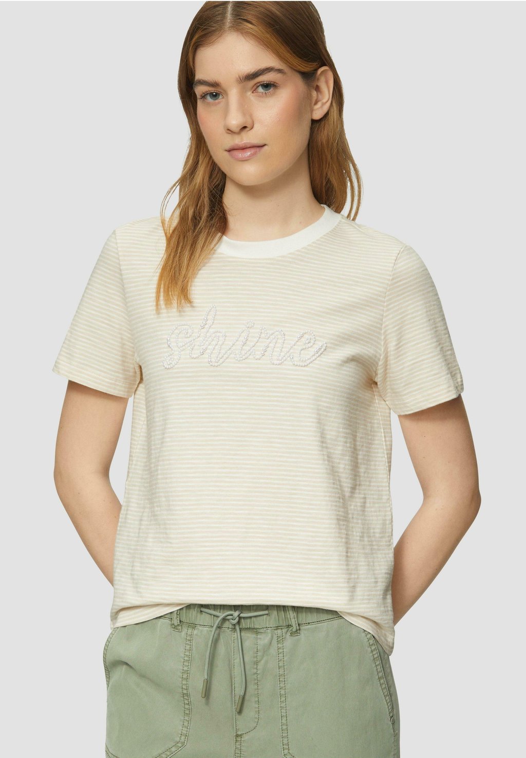 

Футболка с принтом MIT SCHMUCKPERLEN s.Oliver, бежевый