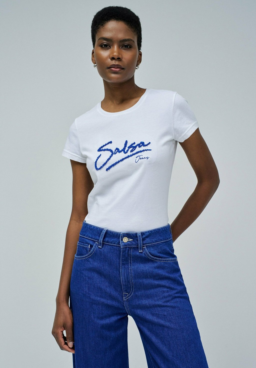 

Футболка с принтом Salsa Jeans, белый