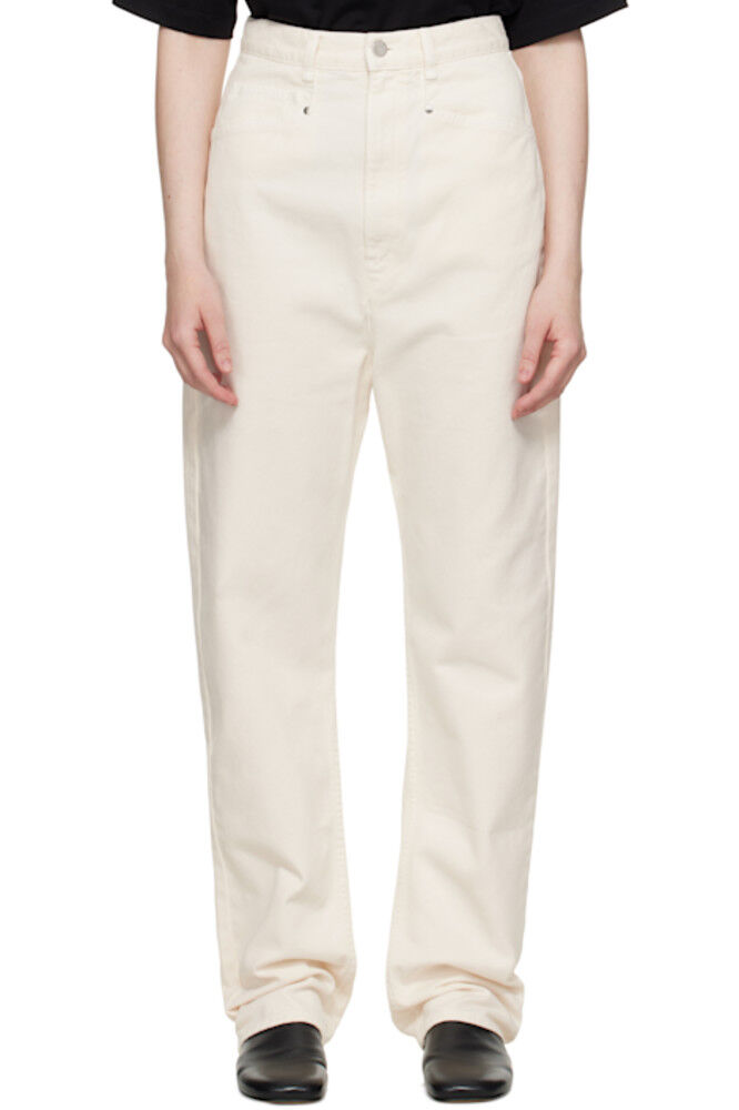 

Джинсы Off-White с заниженным шаговым швом LEMAIRE