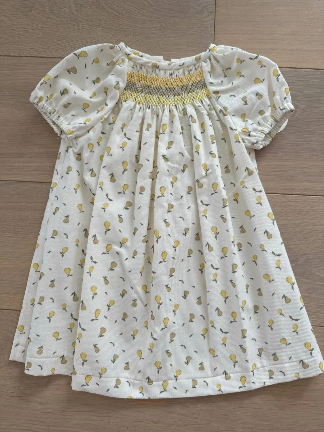 Belan.J Детское платье Peras Amarillo с короткими рукавами, белое