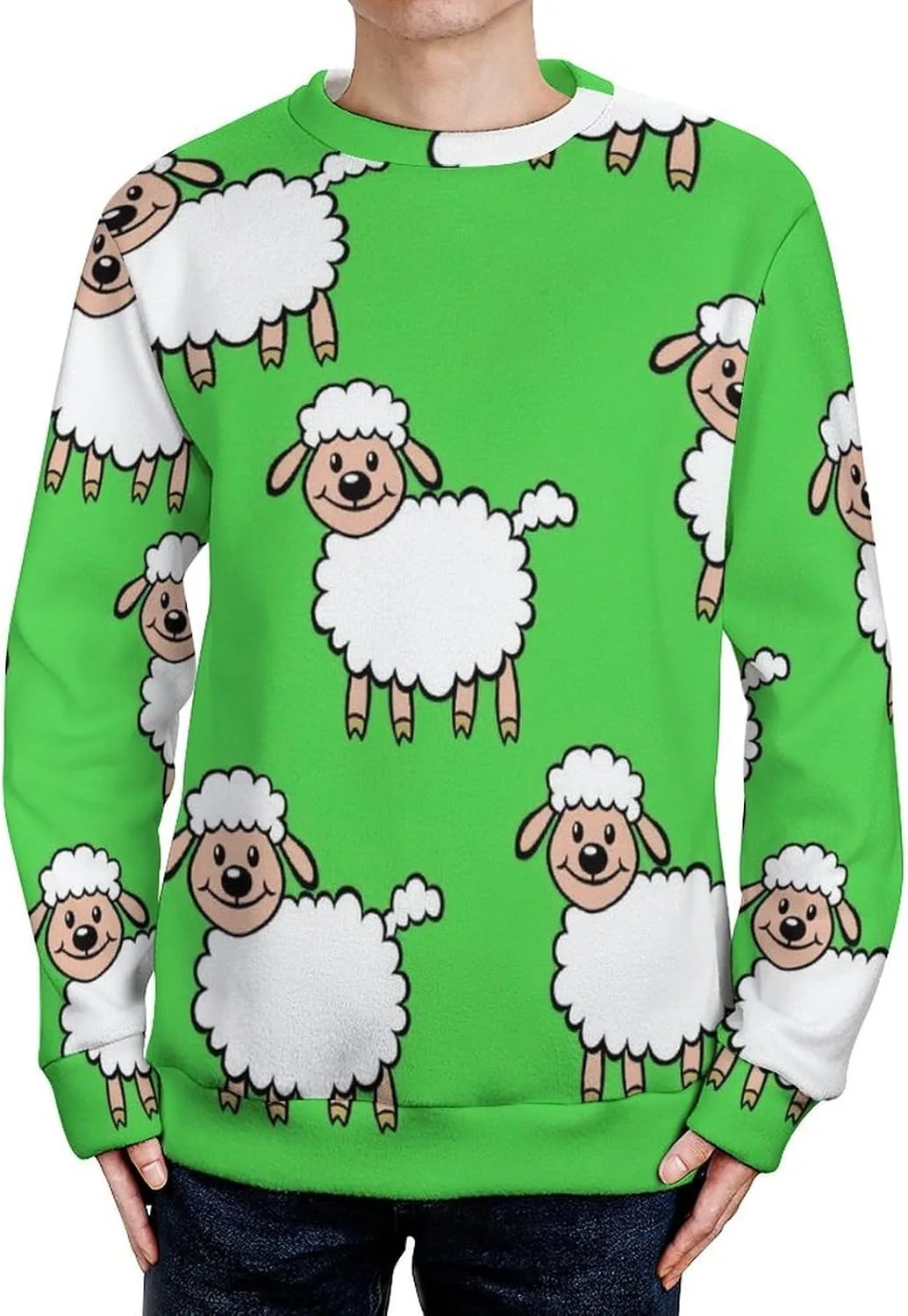 

Мужской свитшот с принтом пейсли и цветами, круглый вырез, длинные рукава TVUGHGI