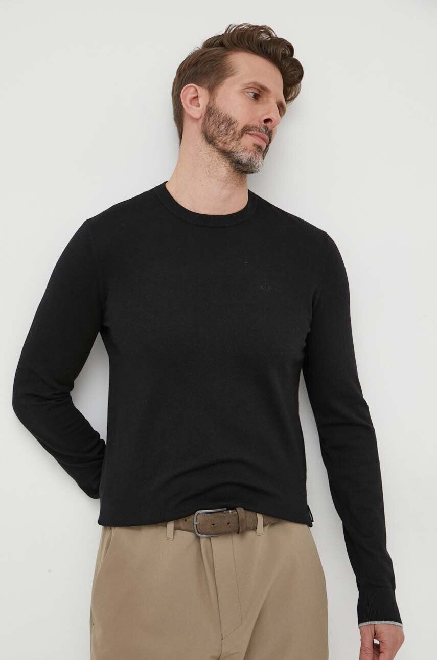 

Свитер Armani Exchange с добавлением кашемира, черный