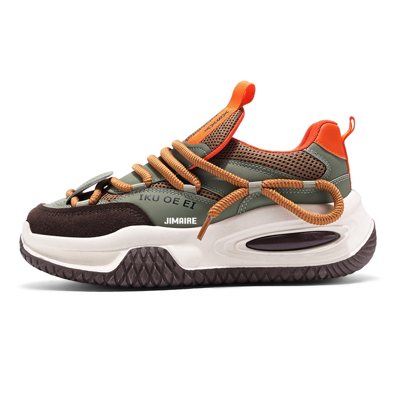 

King Jinmai Низкие повседневные мужские туфли цвета хаки, цвет Khaki Green