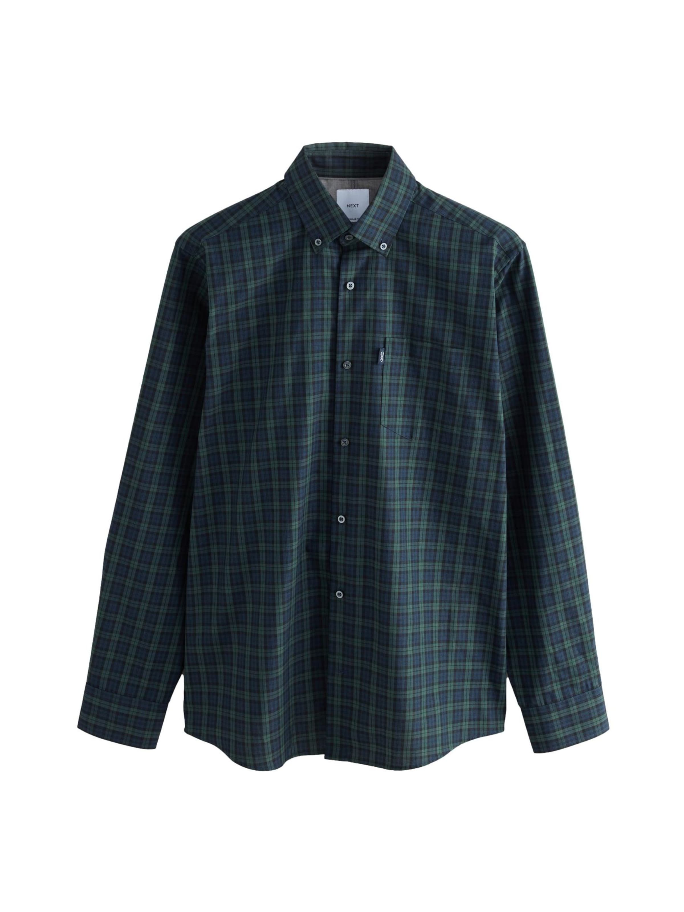 

Next Рубашка на пуговицах Regular fit в темно-зеленом цвете