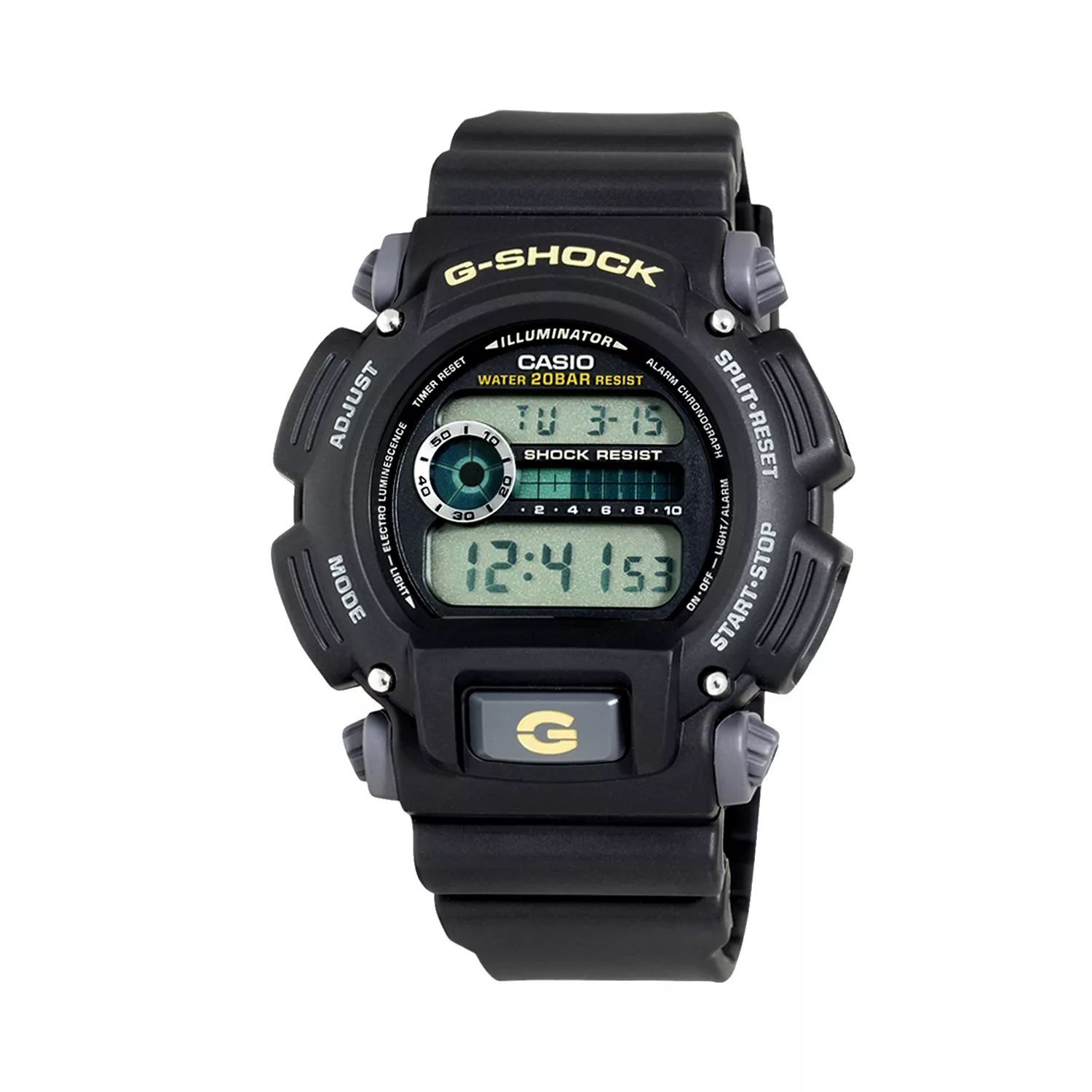 

Мужские часы с цифровым хронографом и подсветкой G-Shock — DW9052-1BCG Casio