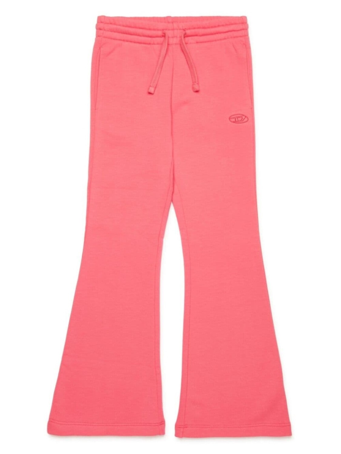 

Diesel Kids брюки bootcut с вышитым логотипом, розовый