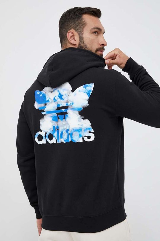 

Хлопковая толстовка adidas Originals, черный