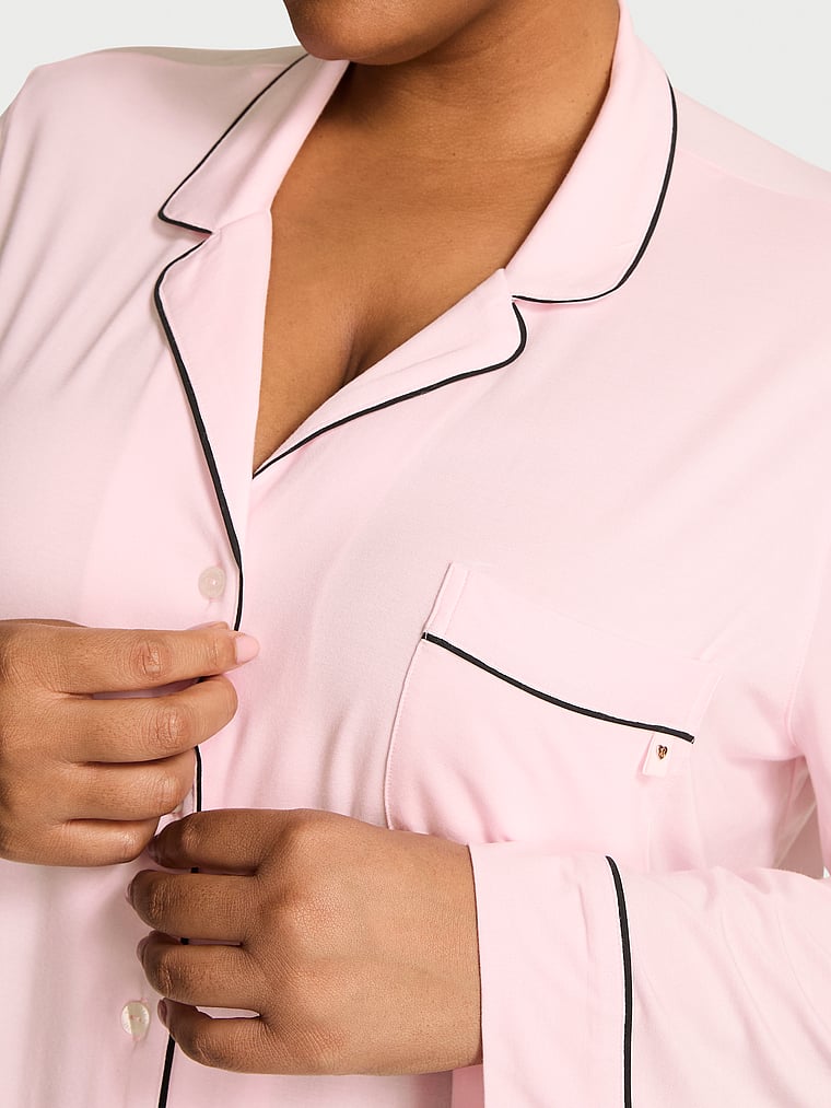 Мягкий длинный пижамный комплект из модала Victoria'S Secret, modal soft angel pink — фото 3