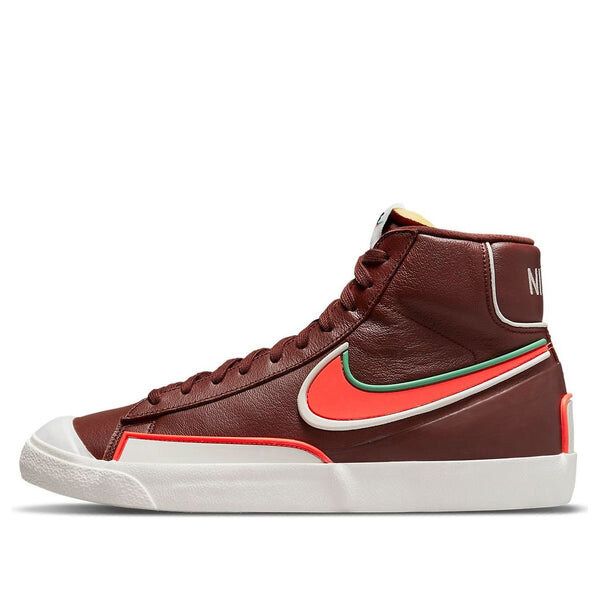 

Кроссовки blazer mid '77 infinite dark team red 'brown orange green' Nike, коричневый