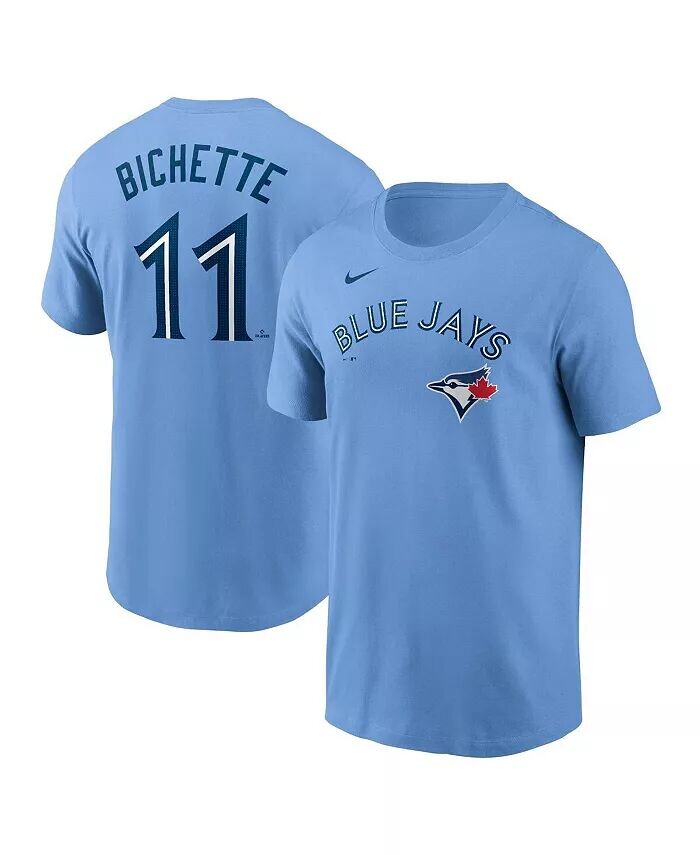 

Мужская футболка Bo Bichette Powder Blue Toronto Blue Jays Fuse с именем и номером Nike