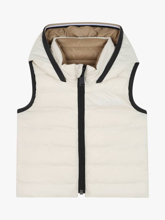 

Детский реверсивный пуховик-жилет HUGO BOSS, Sand