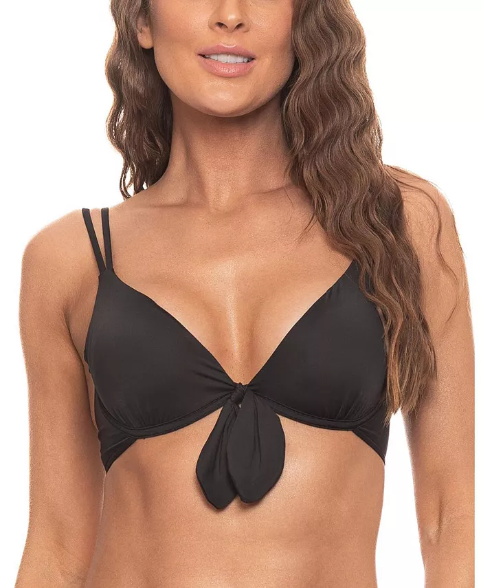 

Женский бикини-топ на косточках с завязкой-узлом Guria Beachwear, черный