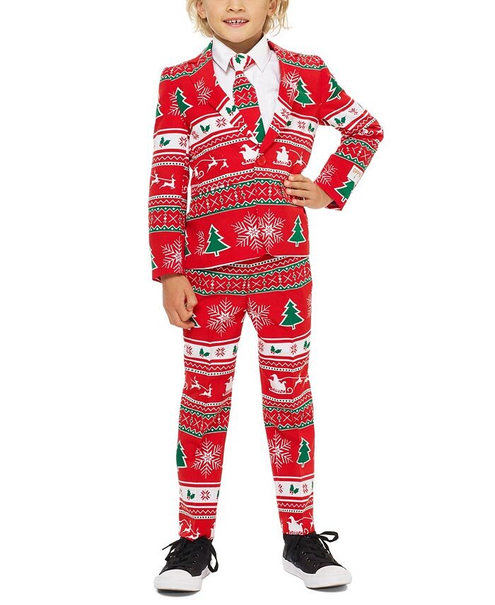 

Зимний рождественский костюм "Страна чудес" OppoSuits, красный