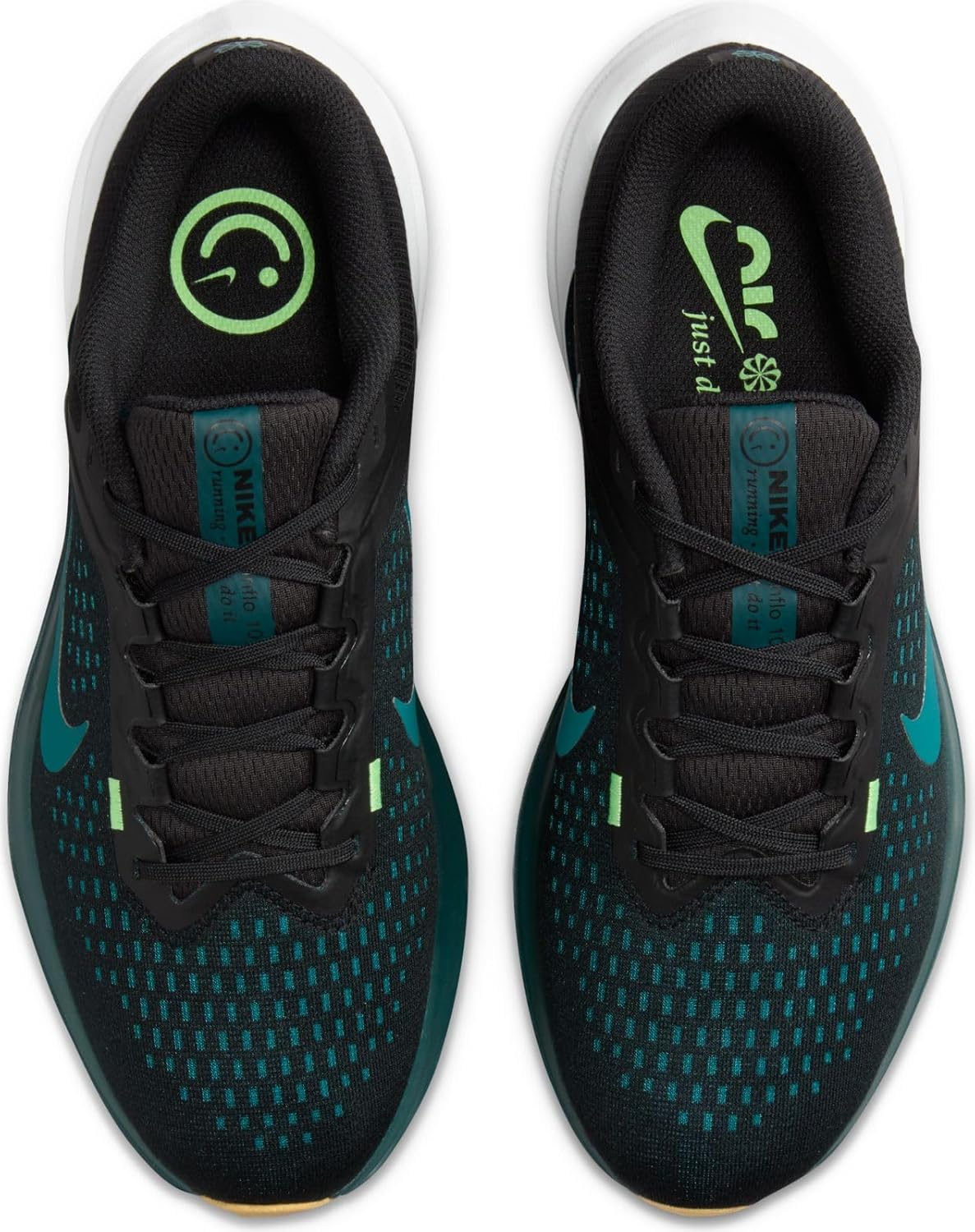 Мужские кроссовки Nike Air Winflo 10, черный/бирюзовый — фото 3
