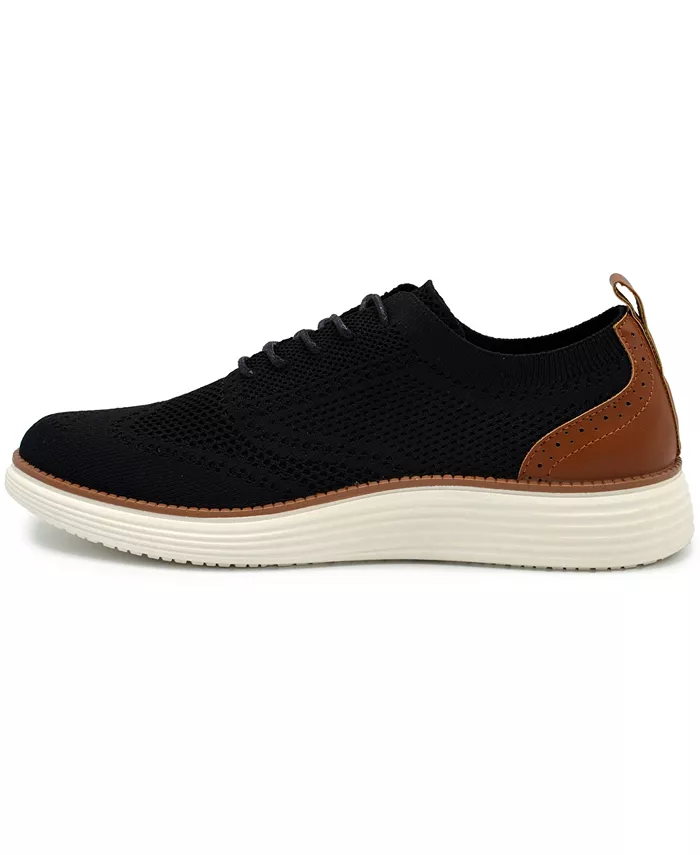 Мужские оксфорды Olney Wingtip с вязаным верхом Akademiks, черный — фото 3