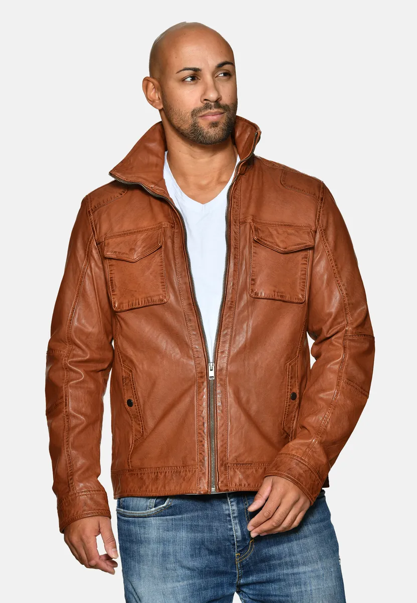 

Байкерская куртка JCC "3102101BI", цвет Cognac