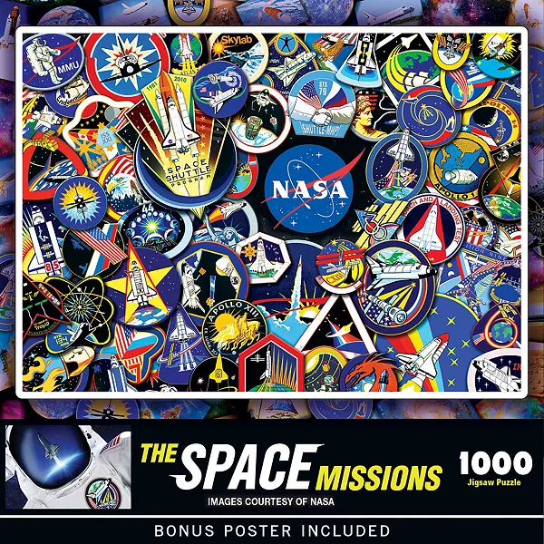 

Шедевры космических миссий — пазл из 1000 деталей для взрослых Masterpieces Puzzles, multicolor