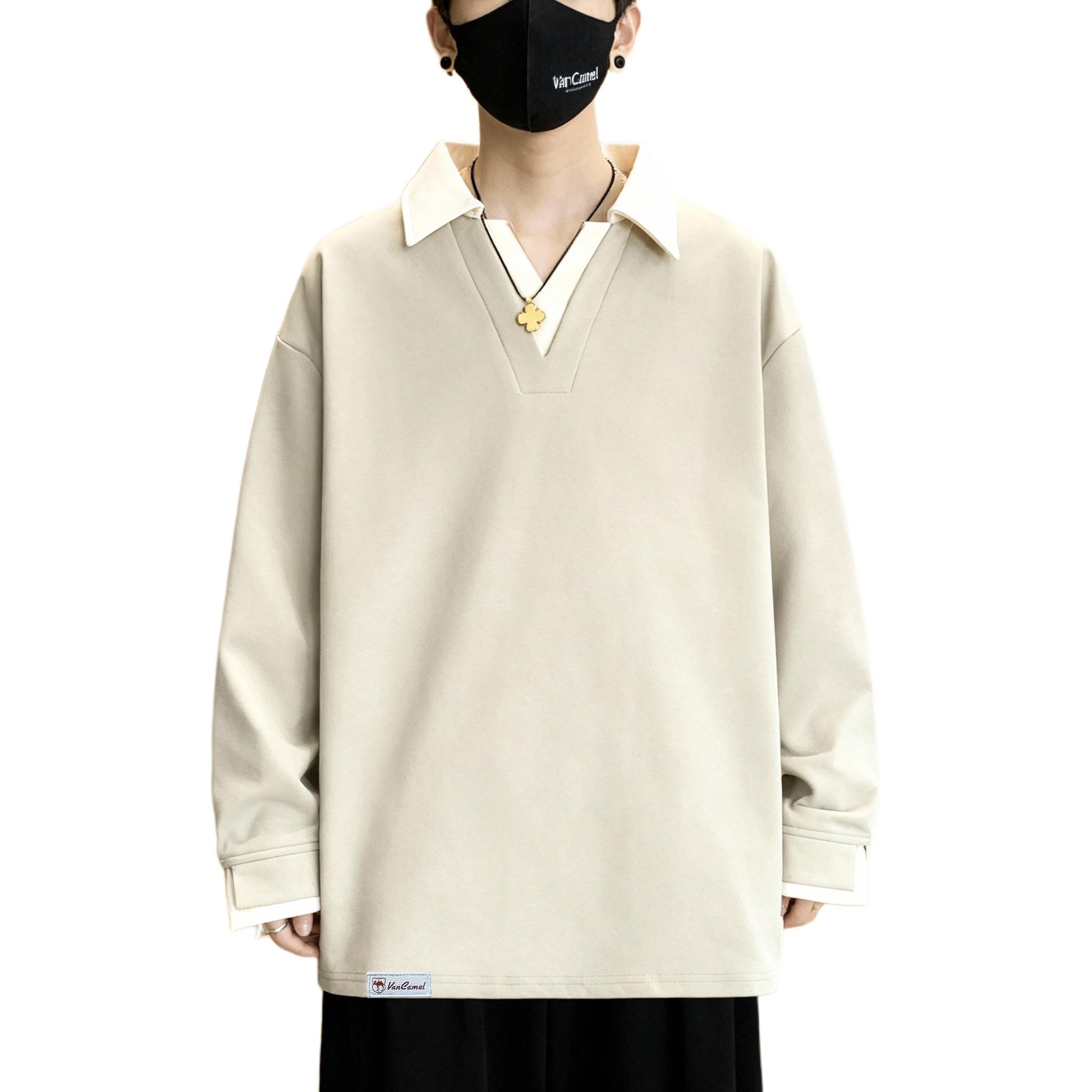 

Свитшот Unisex V-образный вырез утолщенный Regular VanCamel, серый зеленый