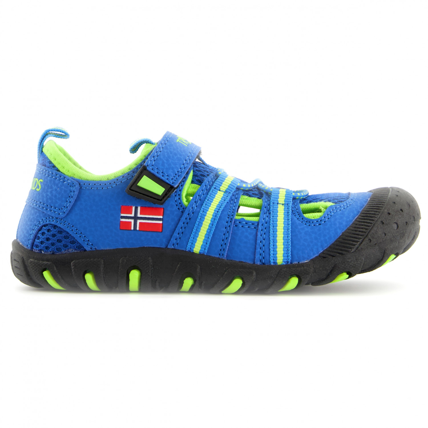 

Сандалии Trollkids Sandefjord Sandal, цвет Medium Blue/Lime