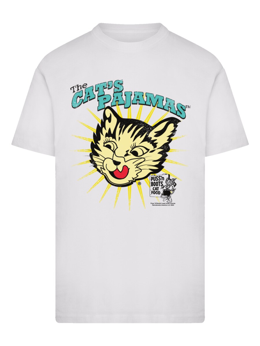 

Рубашка F4NT4STIC Puss N Boots The Cats Pajamas Vintage Art, белый