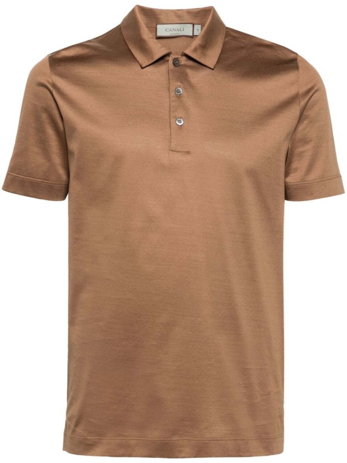 

Canali рубашка поло из джерси, коричневый