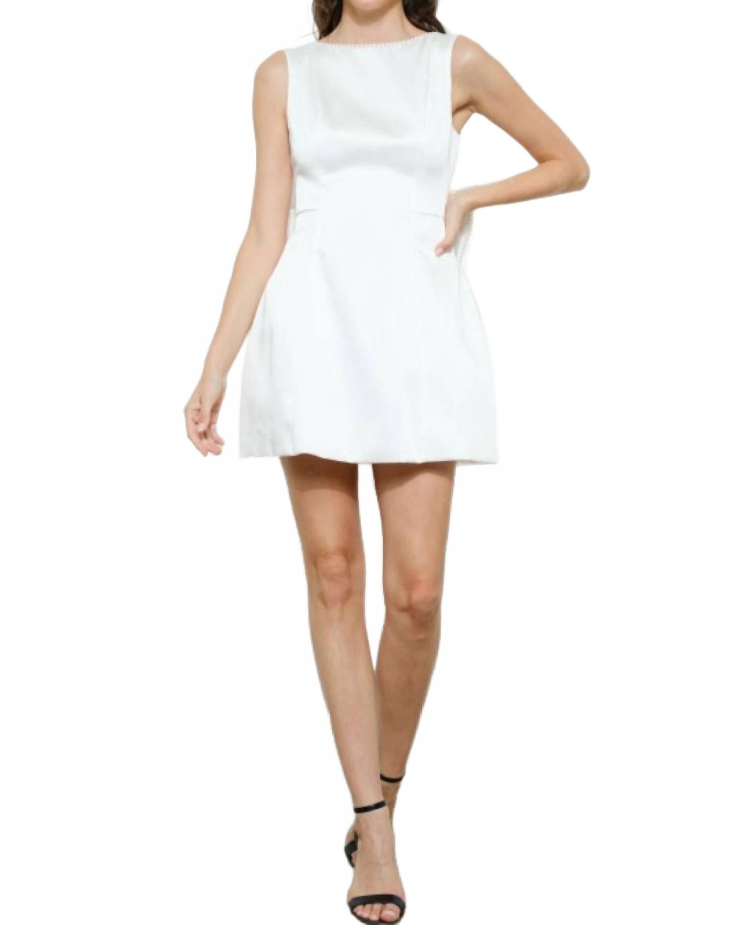 

INA Fashion Мини-платье Одри Перл белого цвета