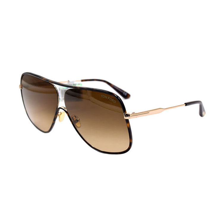 TOM FORD Авиаторские солнцезащитные очки TF Plate Frame унисекс, Tortoiseshell Gold — фото 4