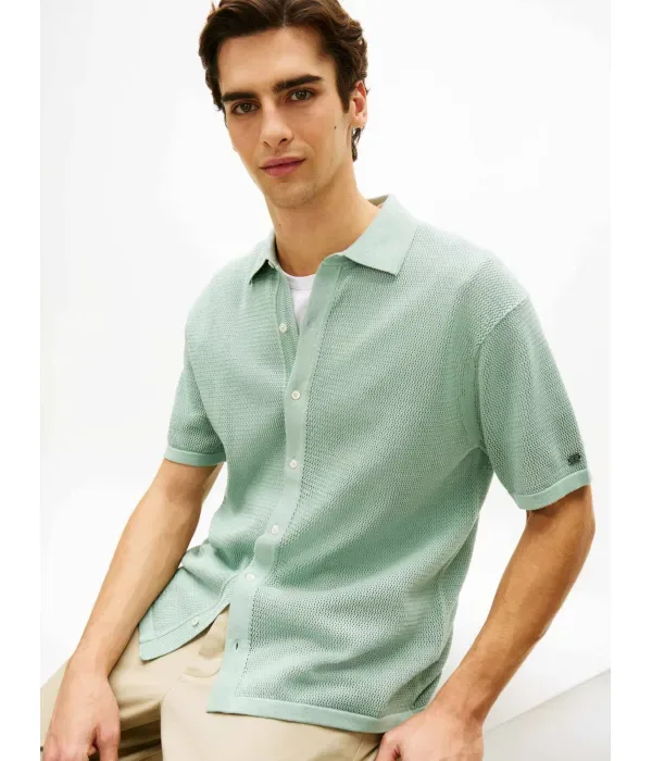 Рубашка loose fit Tommy Hilfiger, мятный — фото 4