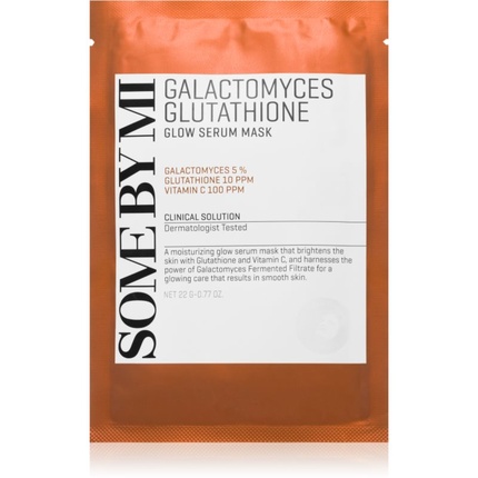 

Galactomyces Glutathione Glow Serum Mask - Осветляющая тканевая маска для лица для чувствительной и сухой кожи, 22 г Some By Mi