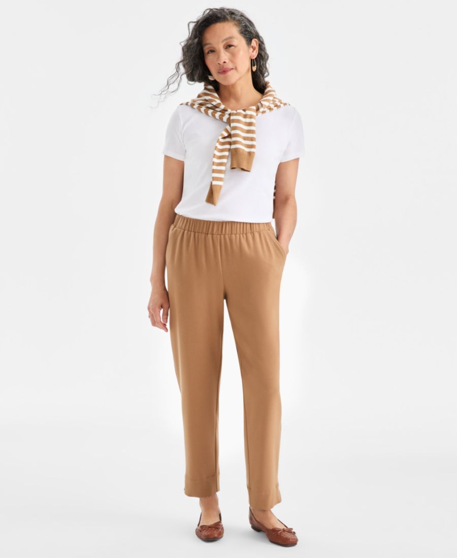 

Женские укороченные брюки без шнурков Style & Co, Salty Nut