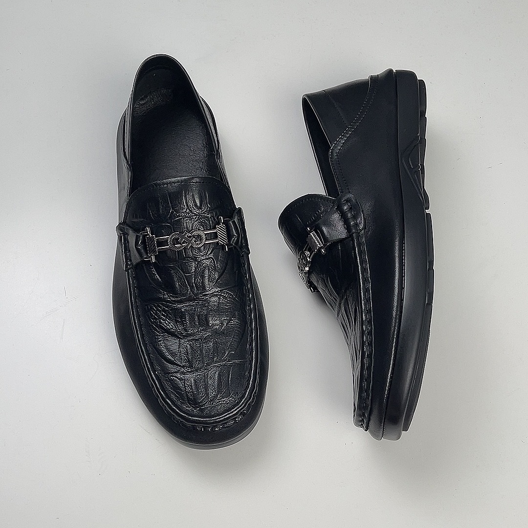 SENJIALUO Черные повседневные мужские туфли Black 85805, цвет Black 85805 — фото 3