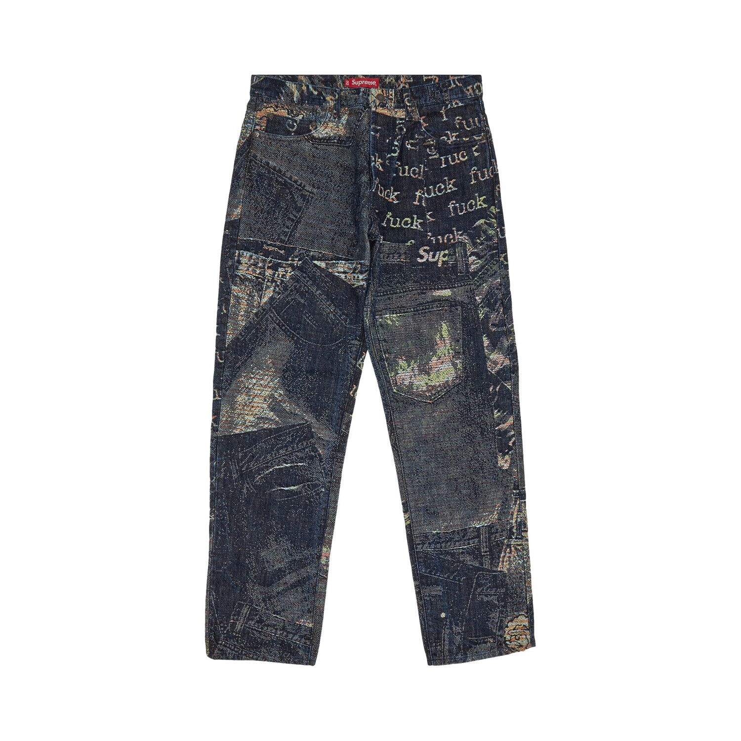 

Джинсы Supreme Archive Denim жаккардовые стандартного цвета, цвет Синий