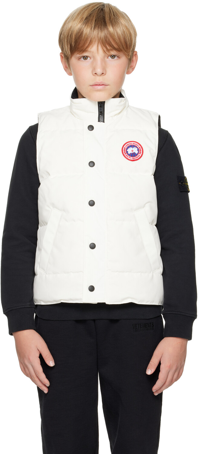 

Детский белый жилет Vanier Down Canada Goose Kids
