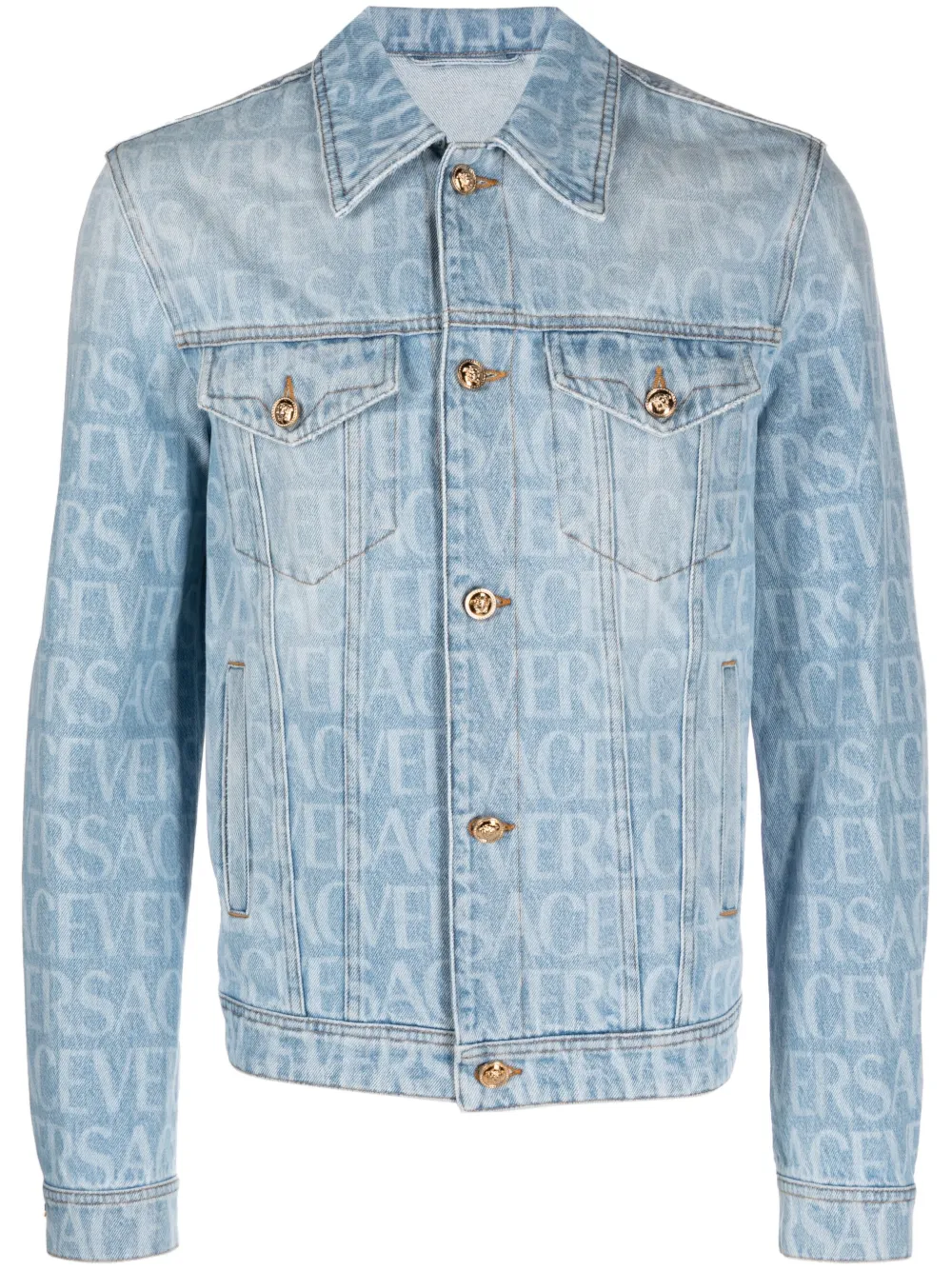 

Джинсовая куртка с логотипом VERSACE, синий