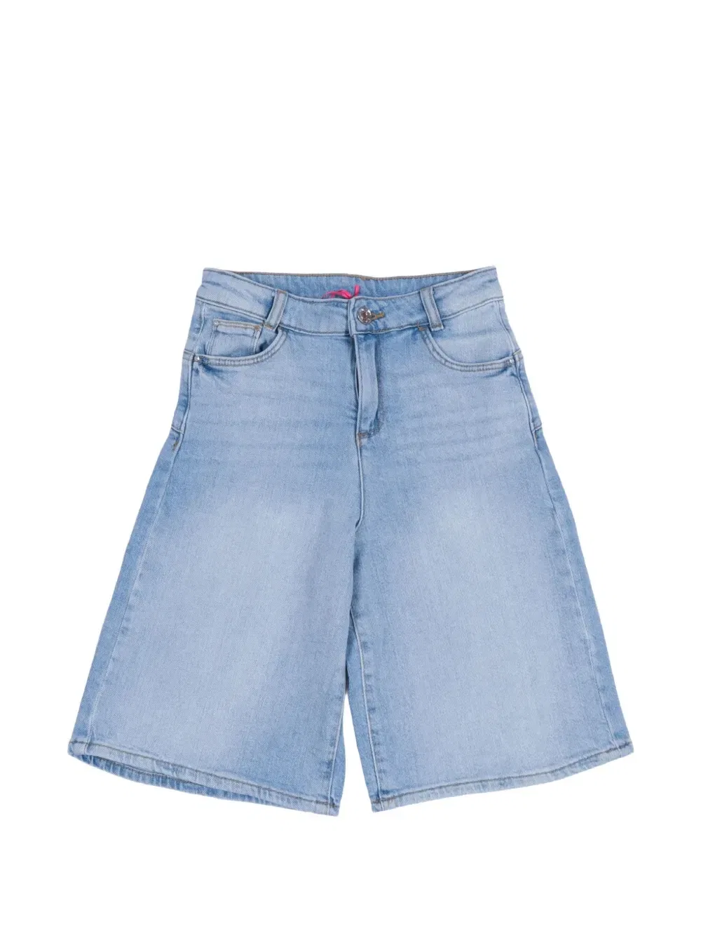 Джинсы кроя wide-leg с эффектом поношенности Liu Jo Kids, синий