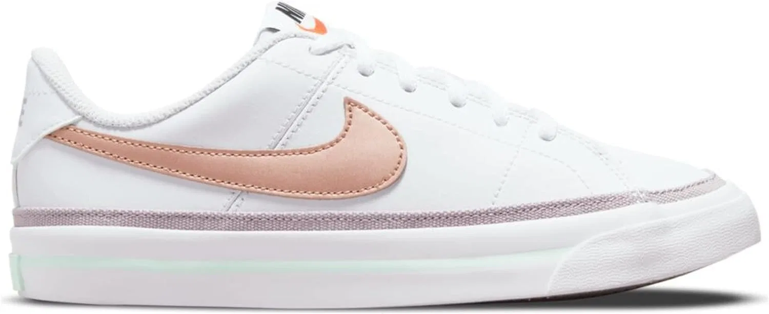 Детские кроссовки NIKE Court Legacy, унисекс, White, Metallic, Red, Bronze, Mint Foam — фото 2