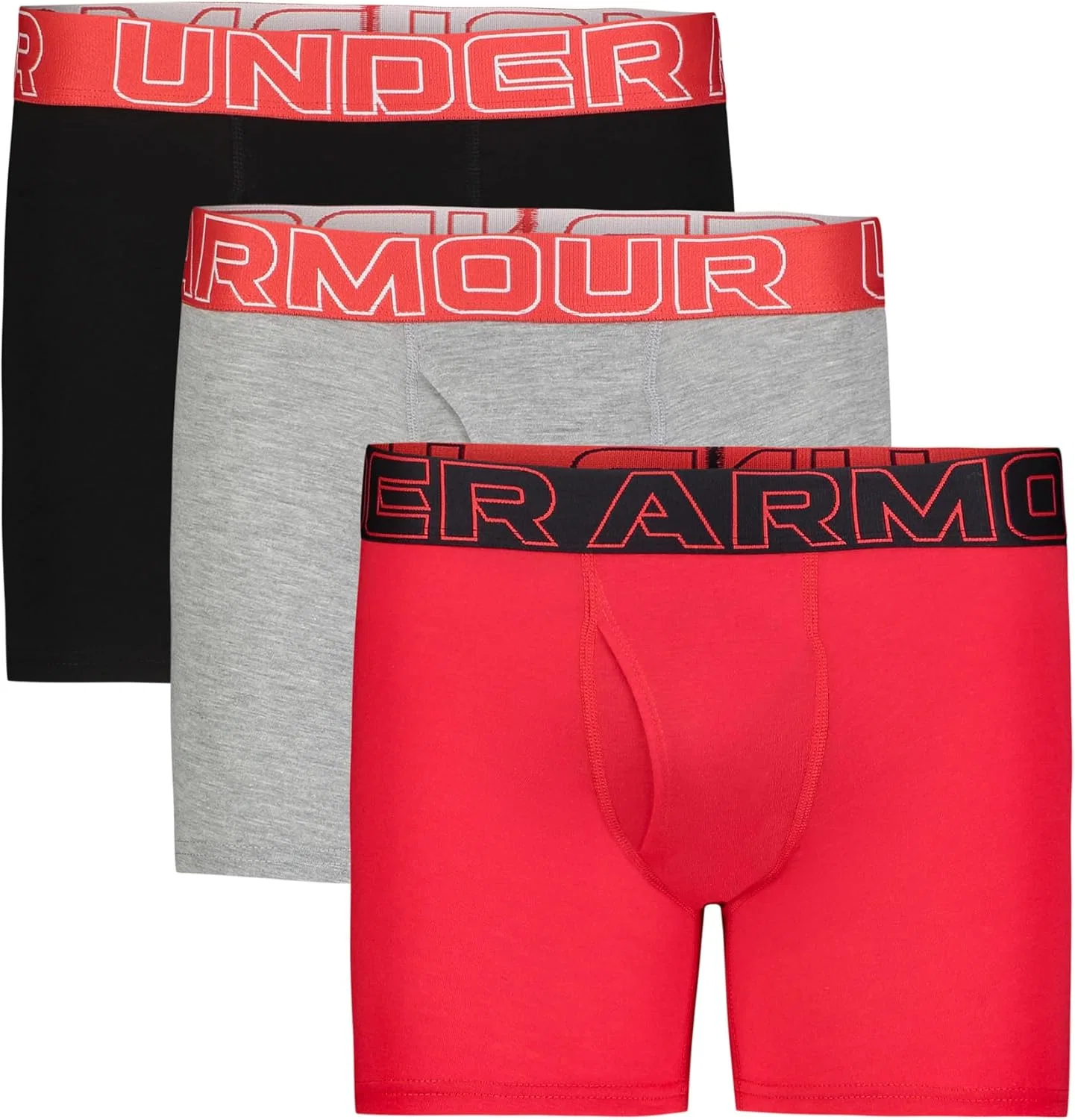 Трусы-боксеры Under Armour Charged Stretch для мальчиков, легкие и гладкие, эластичные