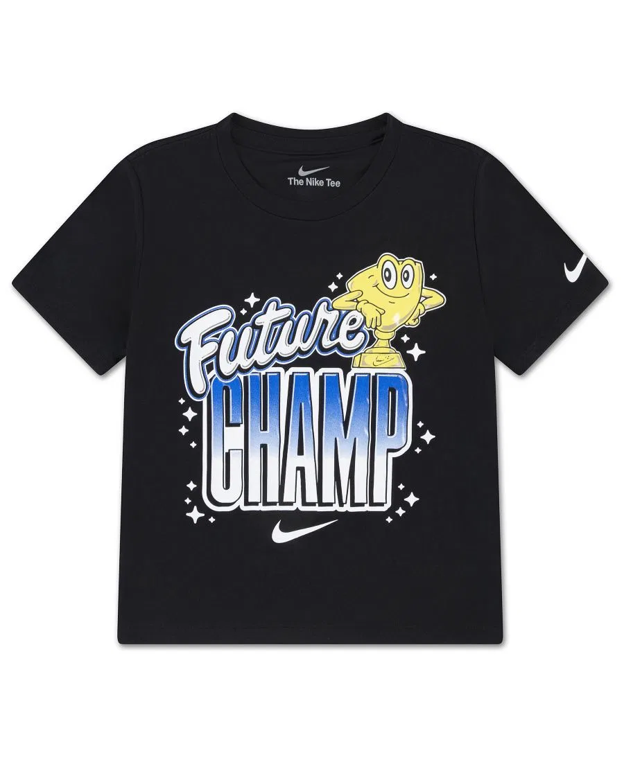 Детская футболка с коротким рукавом Dri-FIT Future Champ для мальчиков, размер 2T-4T Nike, черный