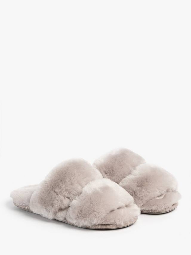 Женские тапочки-шлёпанцы Poppy из овчины Just Sheepskin, Dove — фото 3