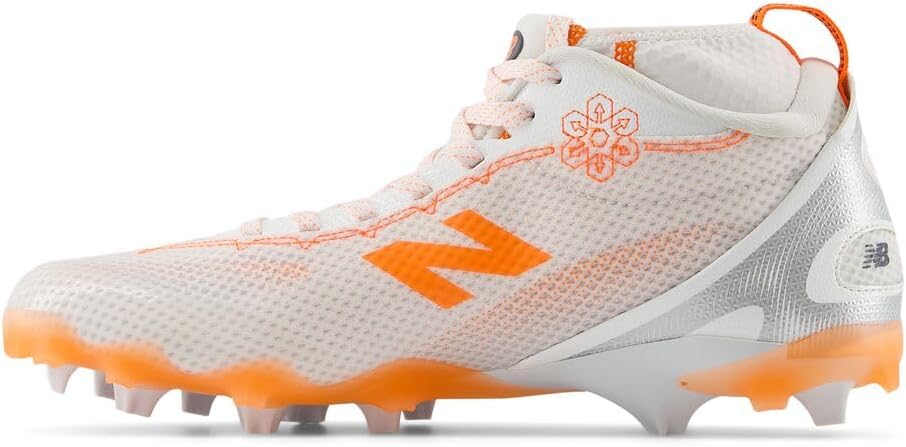 Мужские кроссовки для лакросса New Balance Freezelx V5, белый/оранжевый — фото 2