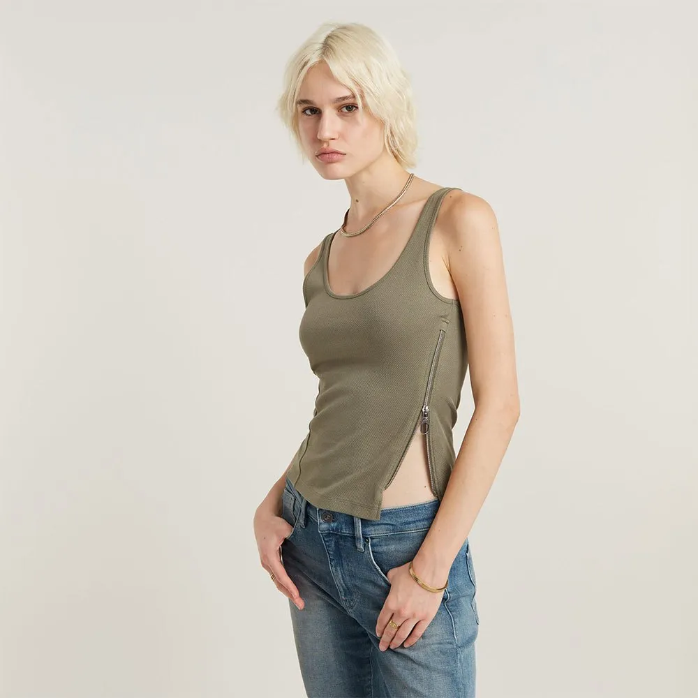 

Футболка G-Star Asymmetrical Zip, коричневый