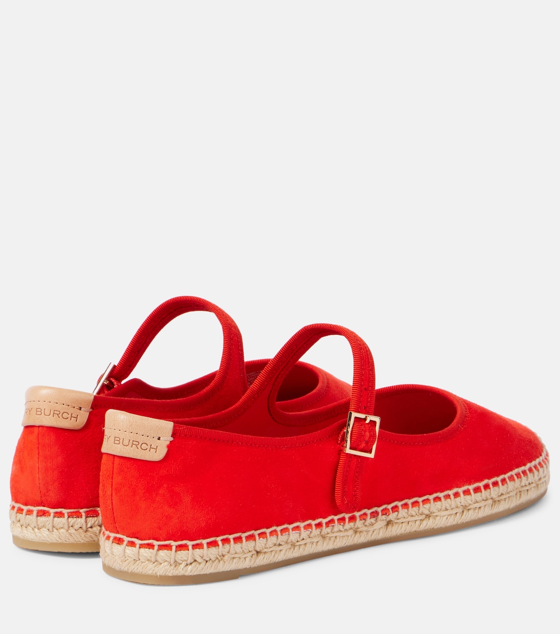 Замшевые балетки Mary Jane Tory Burch, Blazing Red / Blzng Red / Ntrl — фото 2
