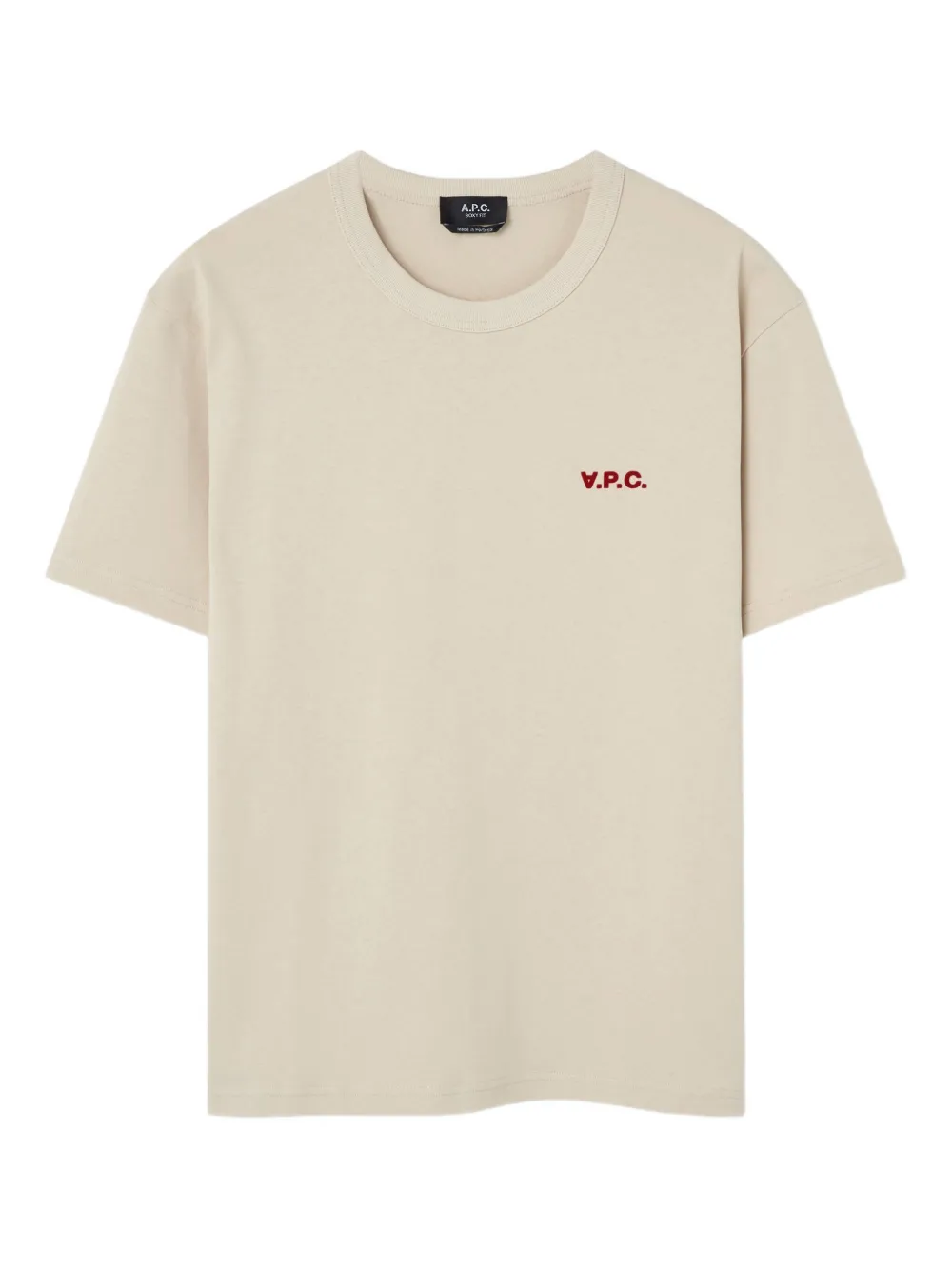 

Футболка с вышитым логотипом A.P.C., нейтральный