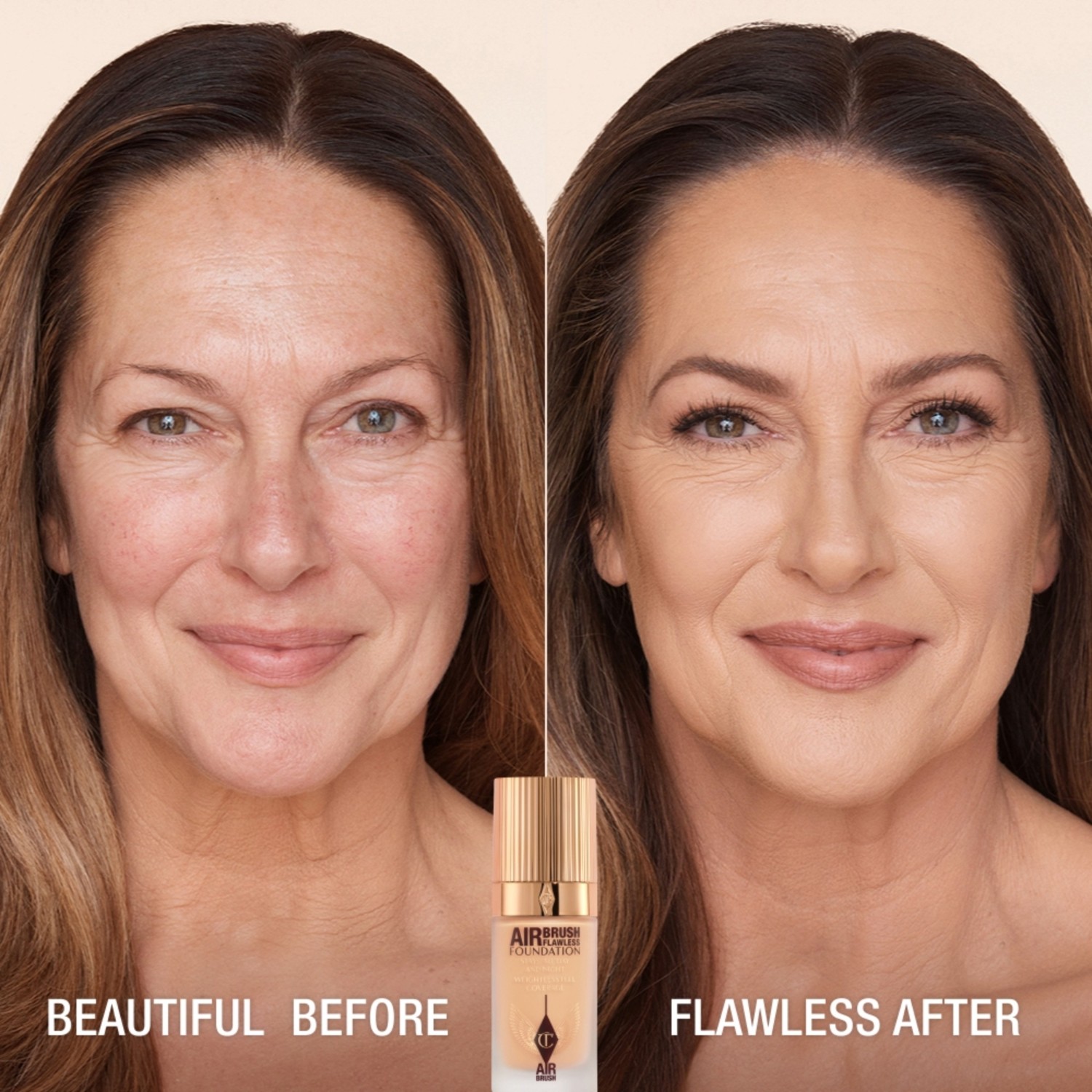 Тональный крем для лица airbrush flawless Charlotte Tilbury, cool 6, объем 30 мл — фото 2