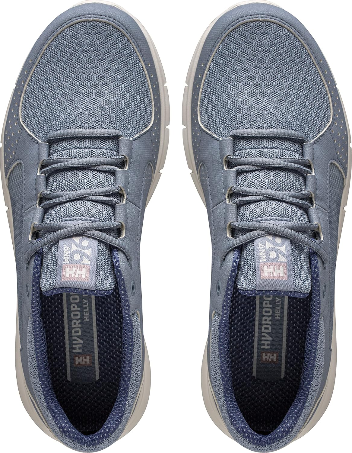 Женские кроссовки Helly-Hansen Ahiga V4 для парусного спорта с быстросохнущей конструкцией, стелькой Eva и резиновой подошвой Helly Hansen, 555 Dusty Blue/Off White — фото 4