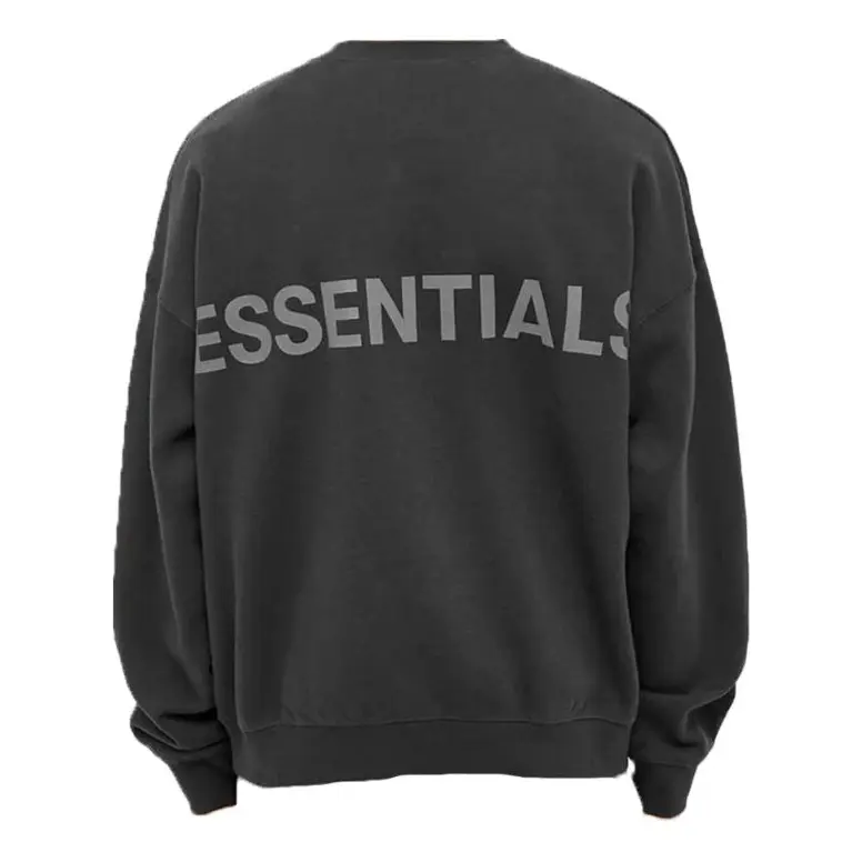 

Топ Fear of God Essentials Reflective Logo Sweatshirt 'Black'