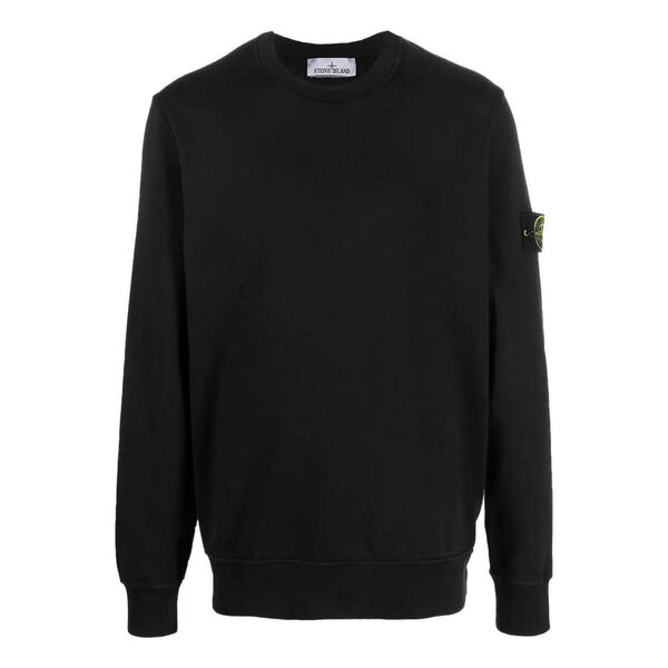 

Толстовка logo patch crewneck sweatshirt 'black' Stone Island, черный