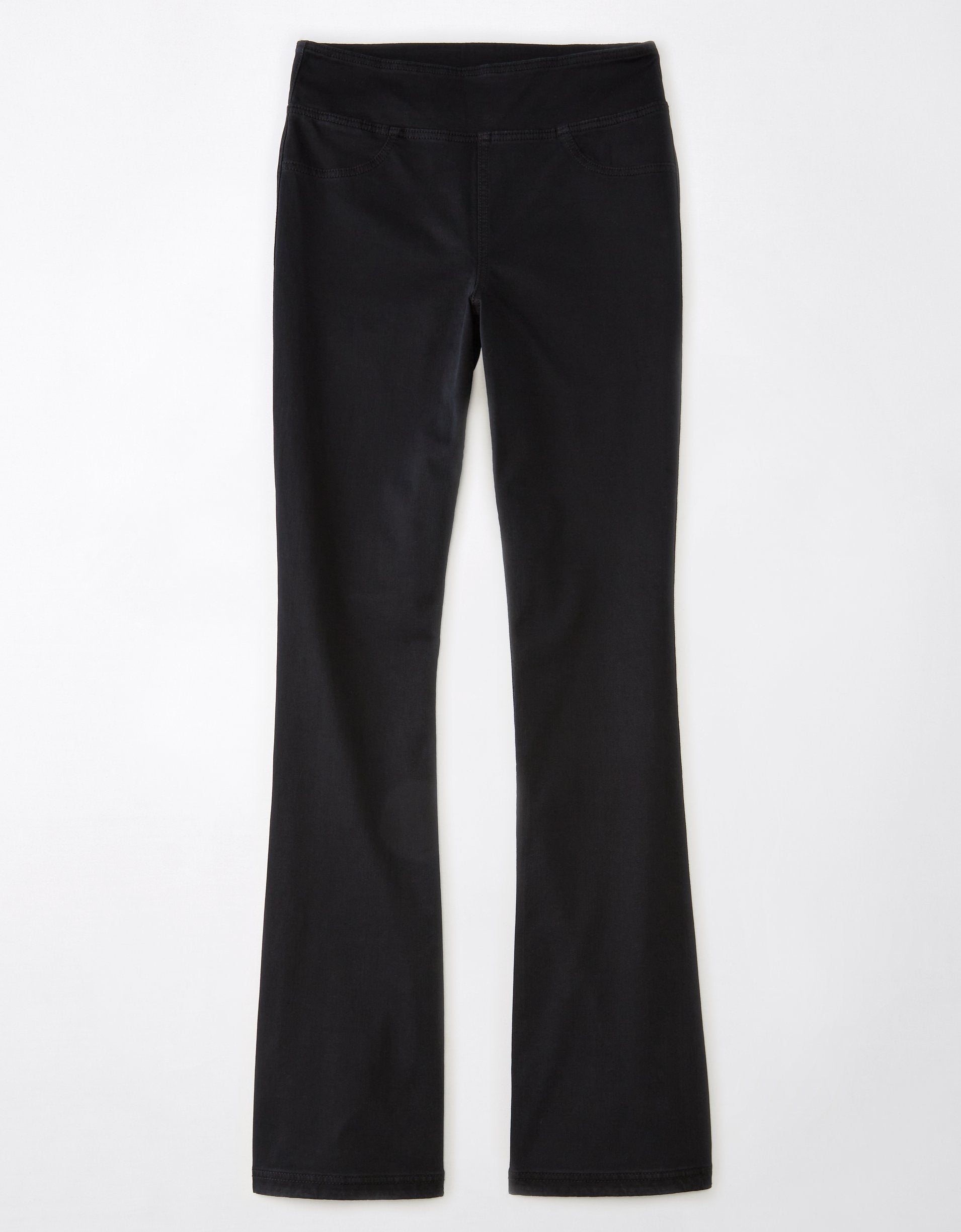 

Брюки-клеш AE Next Level с высокой талией и заниженной талией American Eagle Outfitters, цвет onyx black