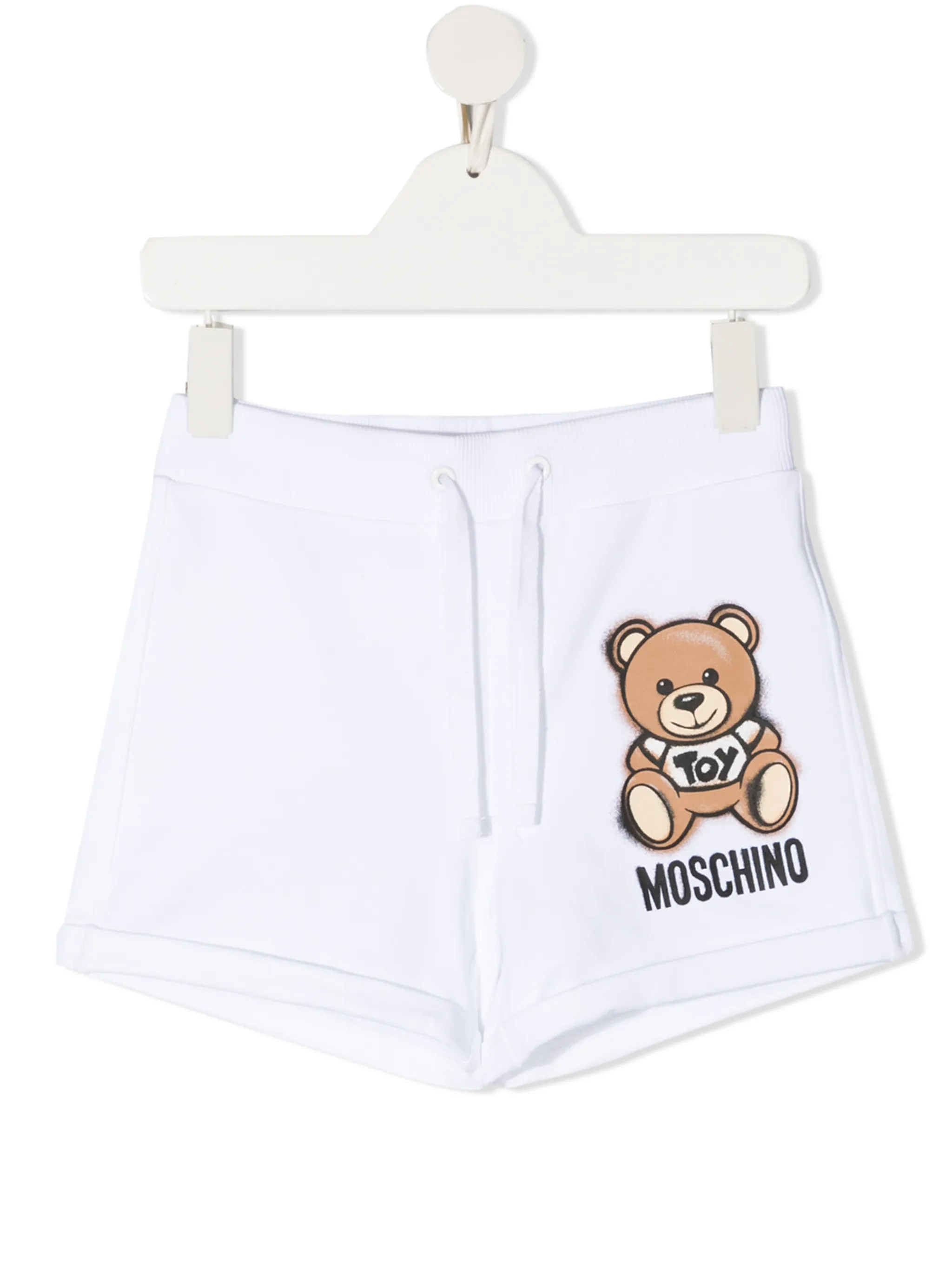

Спортивные шорты с принтом Teddy Bear Moschino Kids, белый