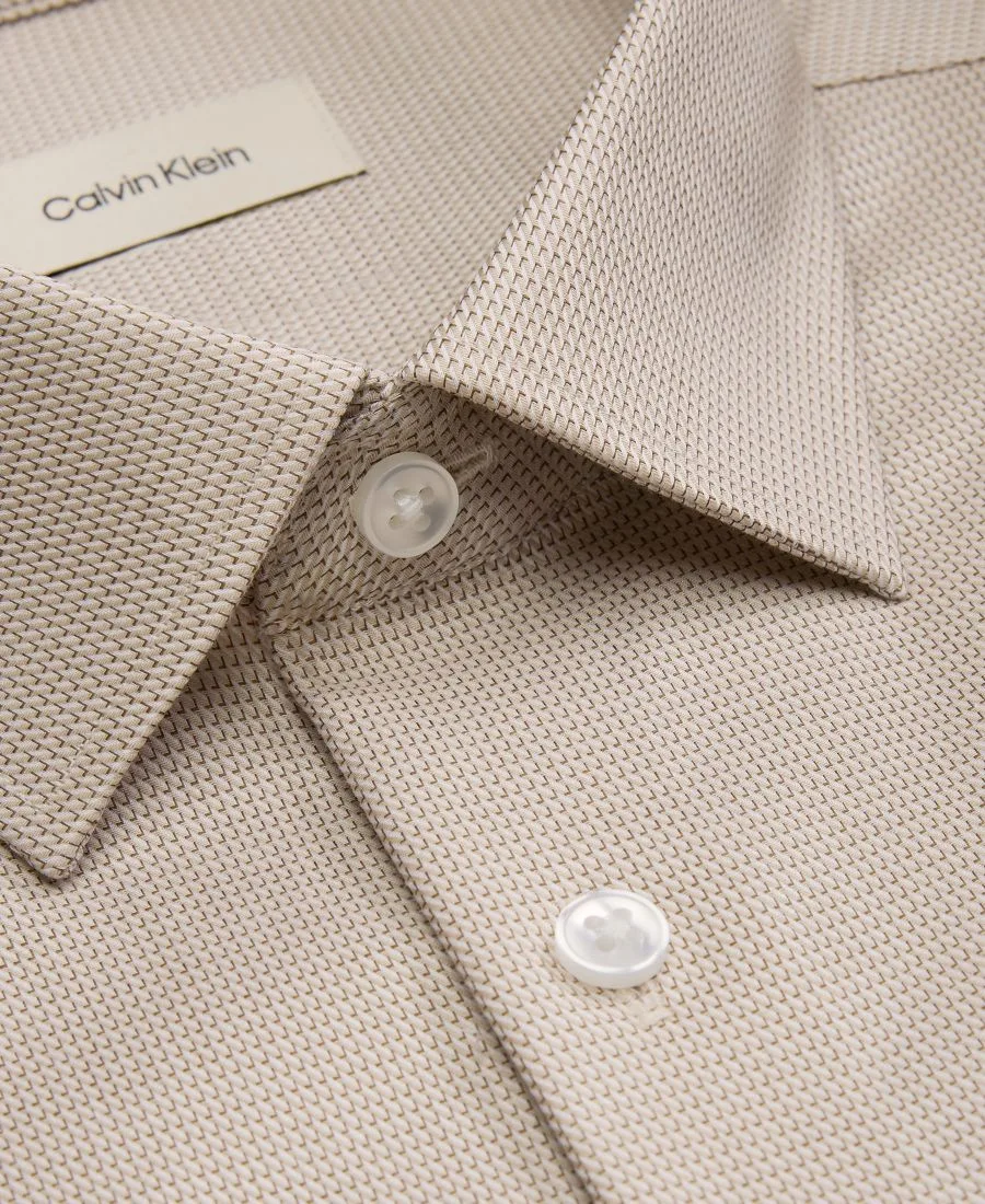 Мужская рубашка с длинными рукавами Calvin Klein, Taupe — фото 4